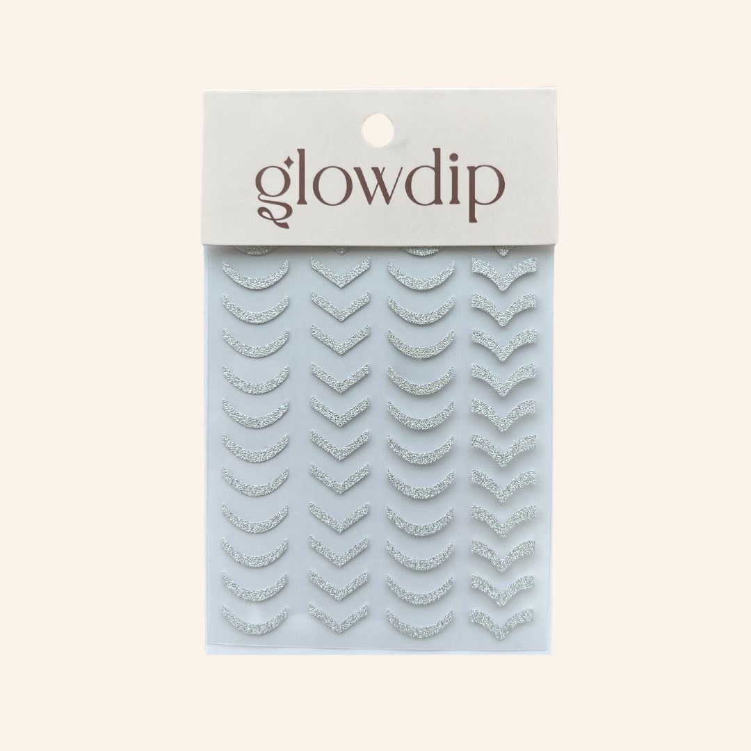 French Sticker - Zilver Glitter