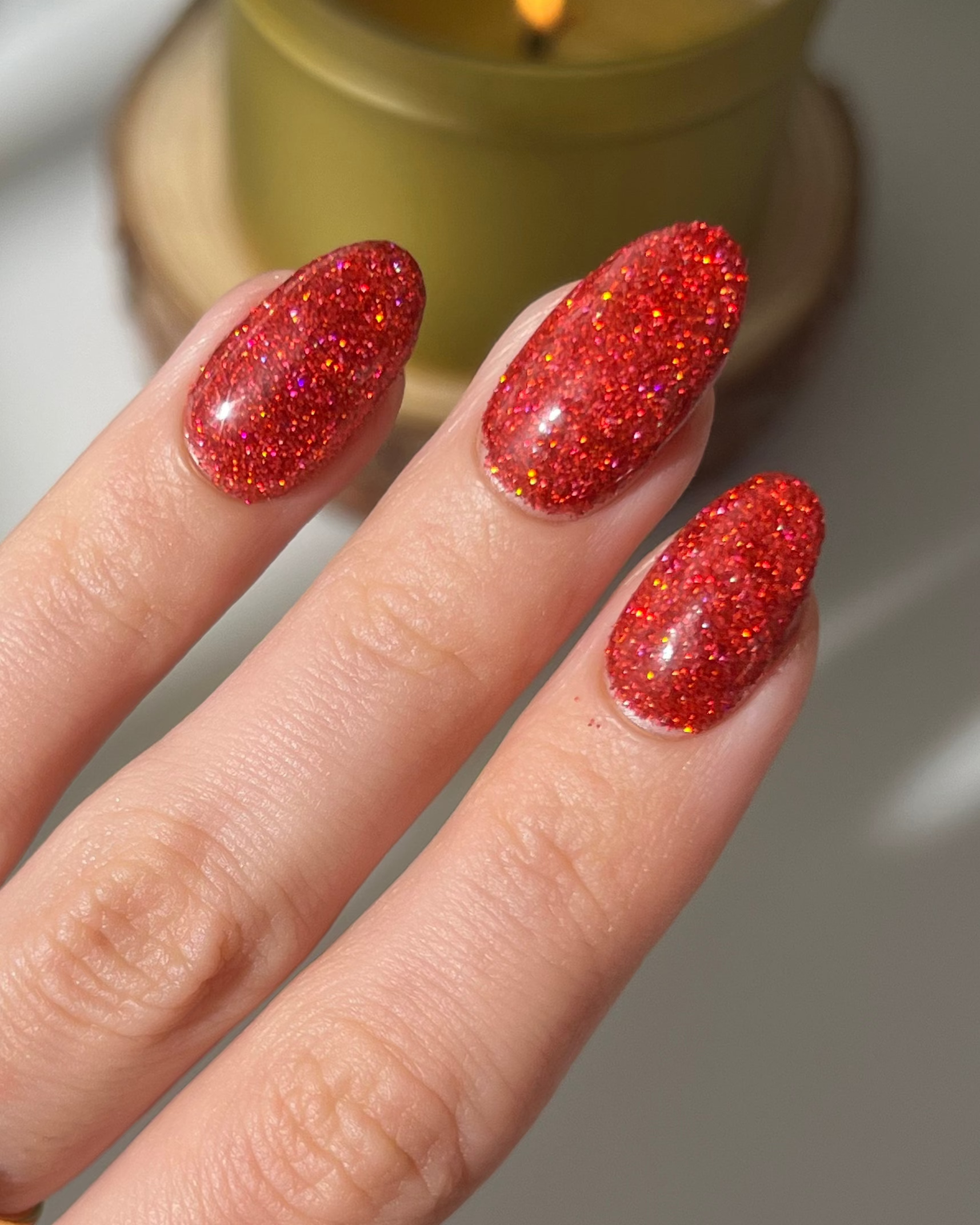 Ruby Glitter Dipping Powder - Powder