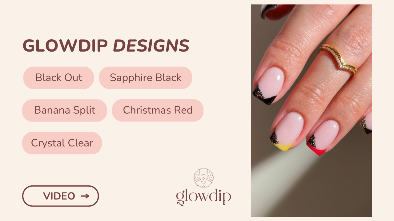 Black Out + Sapphire Black + Banana Split + Christmas Red + Crystal Clear