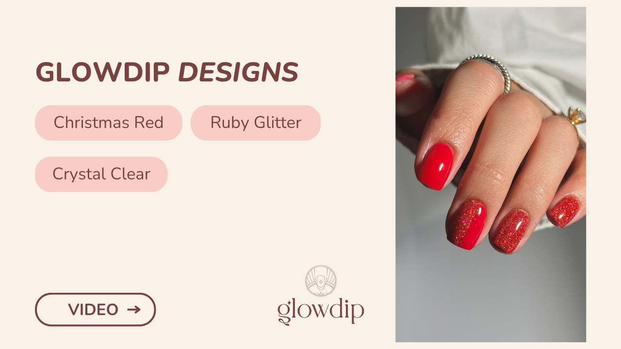 Christmas Red + Ruby Glitter + Crystal Clear