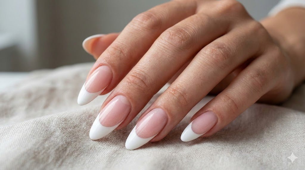 Wat is de volgorde van de stappen in een french manicure?