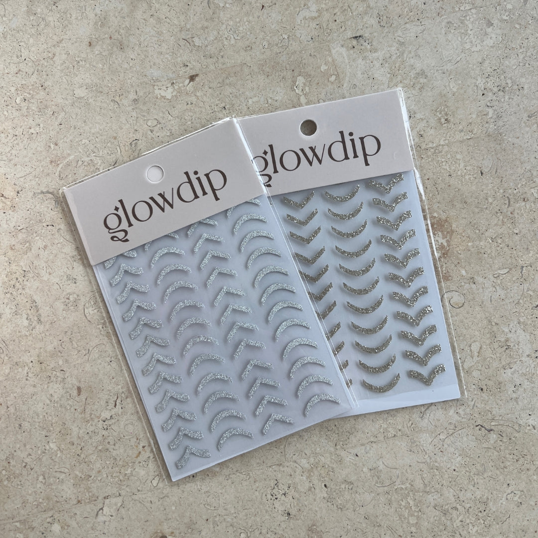 French Sticker - Zilver Glitter