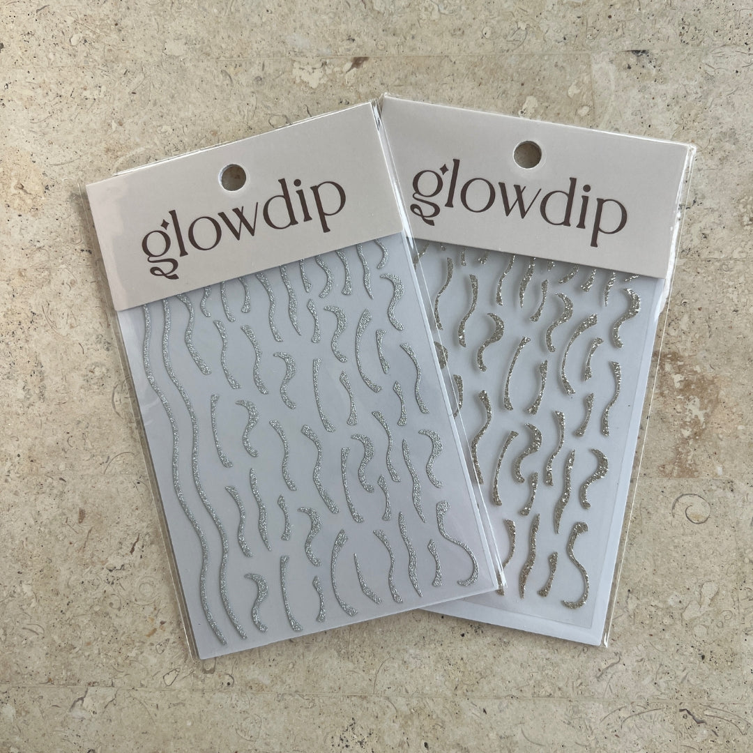 Nailart Sticker - Zilver Glitter